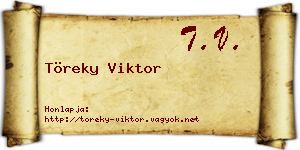 Töreky Viktor névjegykártya